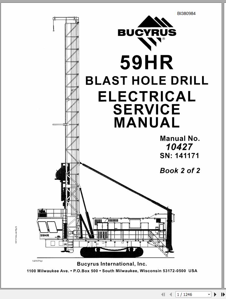 CAT MD6750 59HR 141171 Rotary Blasthole Drills Electrical Service Manual 1