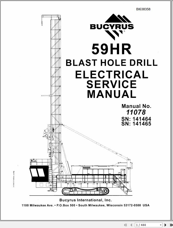CAT MD6750 59HR 141464 141465 Rotary Blasthole Drills Electrical Service Manual 11078 BI638358 2011 1