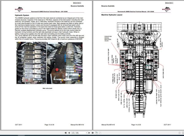 CAT Miner Bolter CM845 30MB3 120395 Electrical Technical Manual M01416 BI643653 2011 2