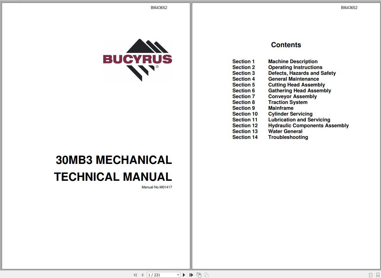 CAT Miner Bolter CM845 30MB3 120395 Mechanical Service Manual M01417 BI643652 2011 1