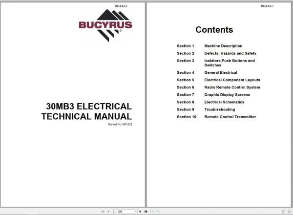 CAT Miner Bolter CM845 30MB3 188109 Electrical Service Manual M01272 BI643662 2008 1