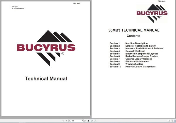CAT Miner Bolter CM845 30MB3 40206 No.M01295 Service Manual BI643648 2009 1