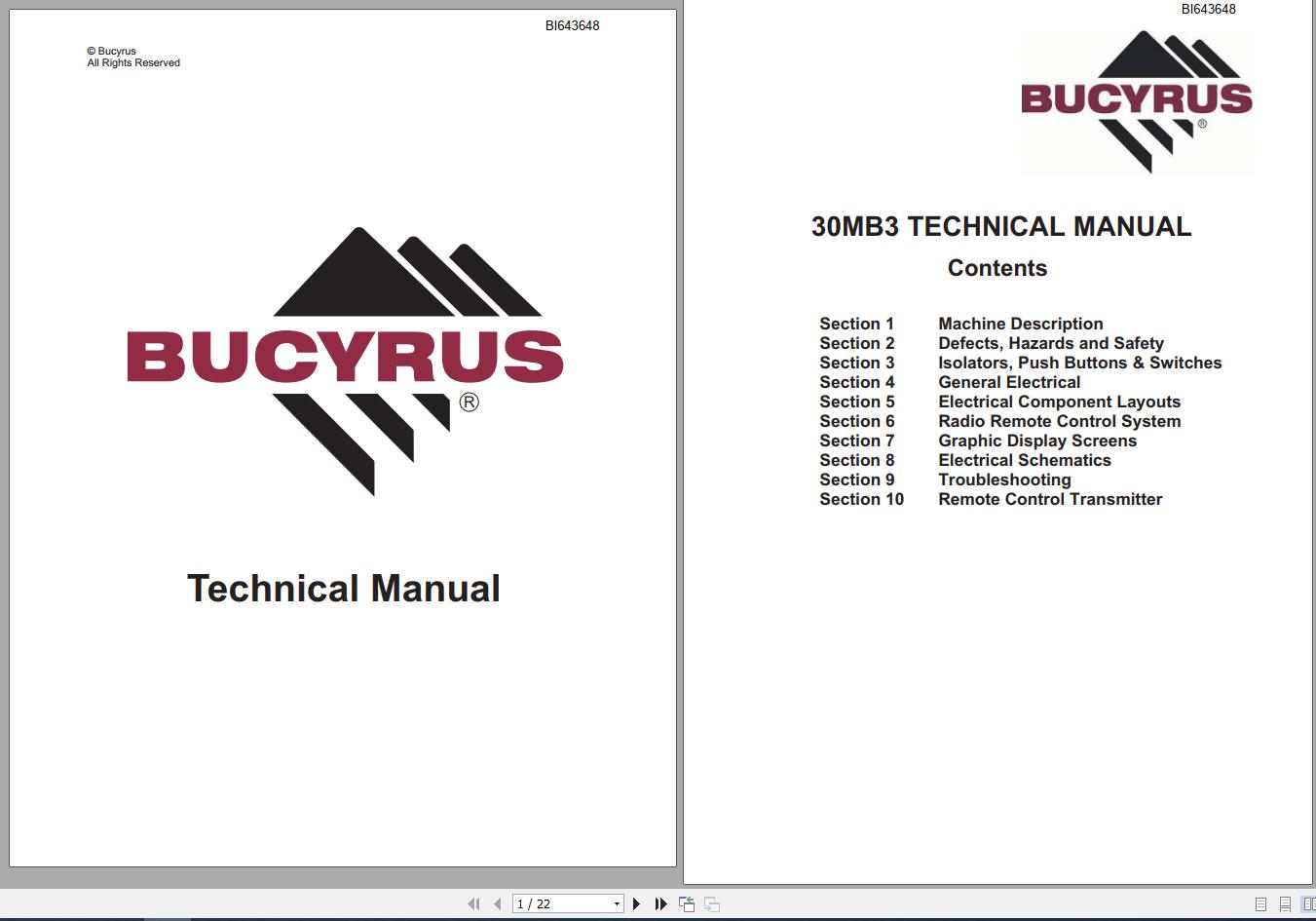 CAT Miner Bolter CM845 30MB3 40206 No.M01295 Service Manual BI643648 2009 1