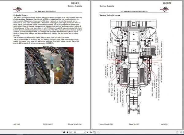 CAT Miner Bolter CM845 30MB3 40206 No.M01295 Service Manual BI643648 2009 2