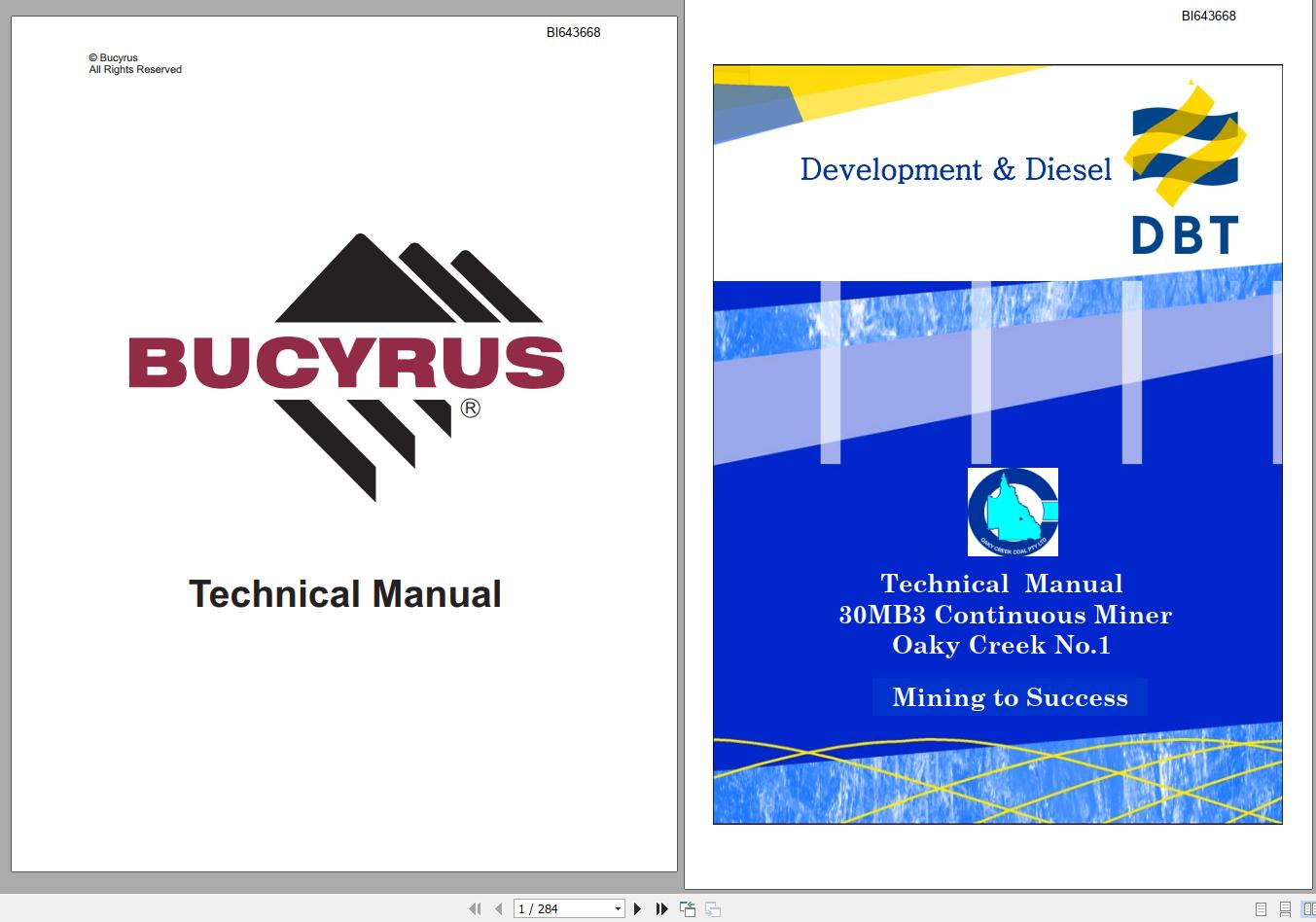 CAT Miner Bolter CM845 30MB3 93284 Service Manual BI643668 2006 1