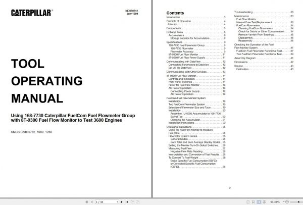 CAT NEHS0701 01 to NEHS0872 03 Tool Operating Manual 2