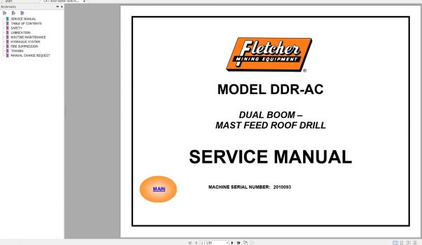 CAT Roof Bolter DDR AC 2010093 GDK 11 Site Service Manual BI181044 2008 1