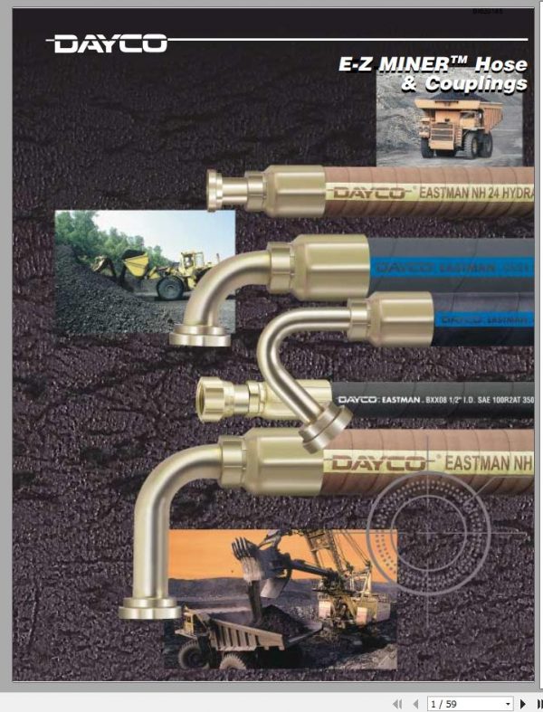 CAT Roof Support Carrier Dayco Hydraulic Hose Couplings VC0017 Service Manual BI620185 1