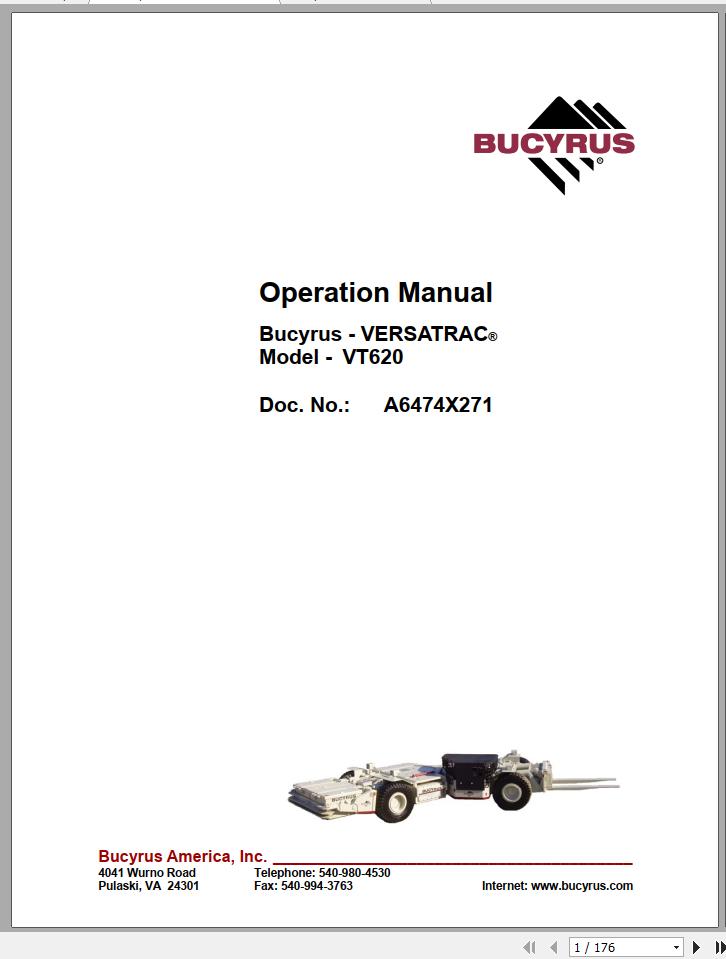 CAT Roof Support Carrier SH620 VT620 620 1999 310227 Service Manual BI630060 1