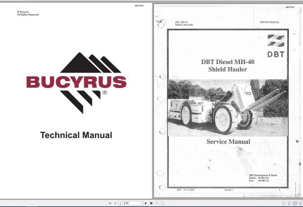 CAT Roof Support Carrier SH640 D 5004035 DBT Diesel MH 40 Shield Hauler 529592 Service Manual BI377615 2005 1