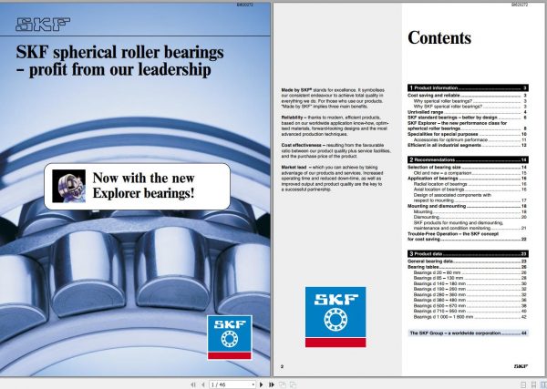 CAT Roof Support Carrier SKF Spherical Roller Bearings VC0104 Service Manual BI620272 1