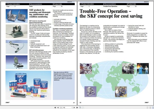 CAT Roof Support Carrier SKF Spherical Roller Bearings VC0104 Service Manual BI620272 2