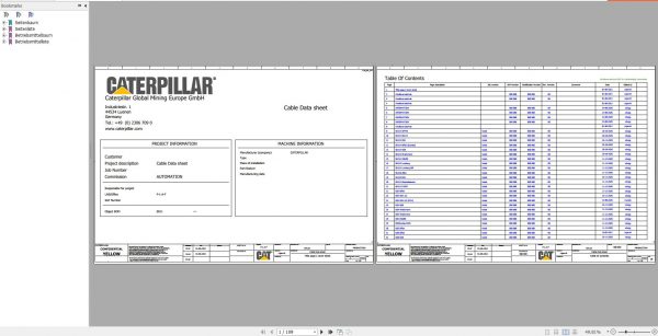 CAT Roof Support RSF Cable Catalog Underground Mining Service Manual 1