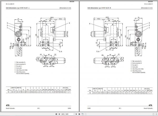 CAT Roof Support Rexroth Pacific Marketed Range Catalogue Flow Controls VC0130 Service Manual BI620298 3