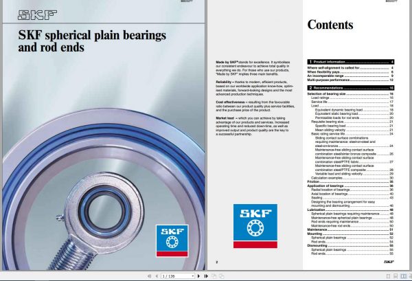 CAT Roof Support SKF Spherical Roller Bearings Rod Ends VC0109 Service Manual BI620277 1