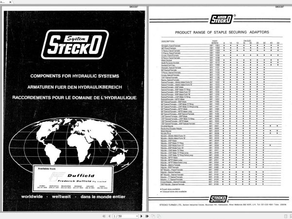 CAT Roof Support Stecko Components for Hydraulic Systems VC0119 Service Manual BI620287 1