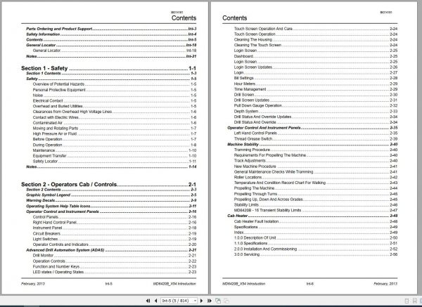 CAT Rotary Blasthole Drills MD6420B 2U67X54 Service Manual BI014161 2013 2