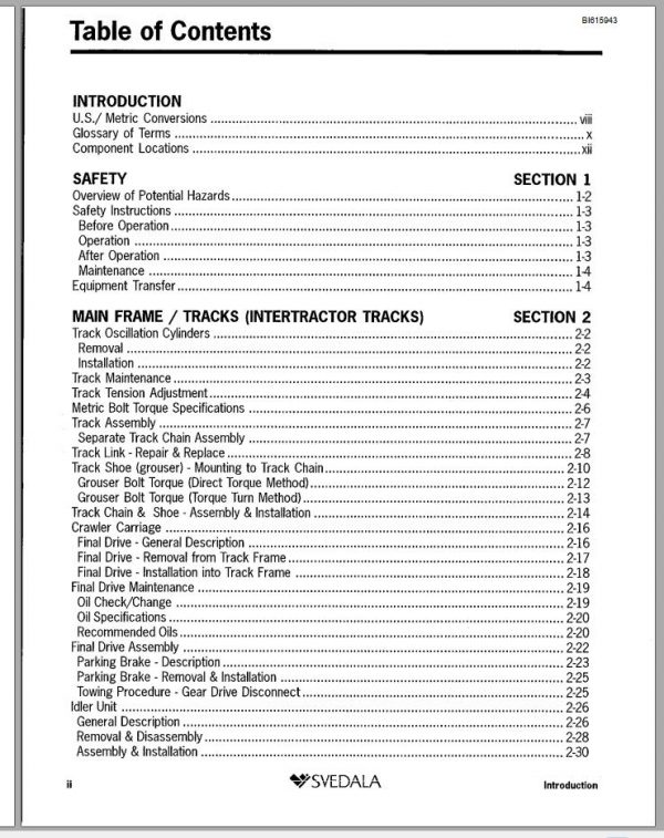 CAT Rotary Track Drills 300 400 0407400 Service Manual BI615943 2