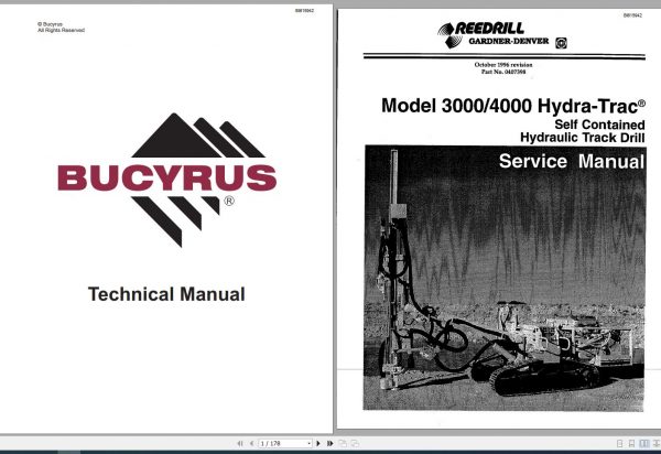 CAT Rotary Track Drills 3000 4000 Hydra Trac 0407398 Service Manual BI615942 1