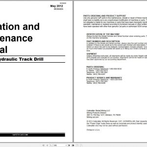CAT Rotary Track Drills MD5050 R20 Operator and Maintenance Manual 426689 BI006826 2012 1