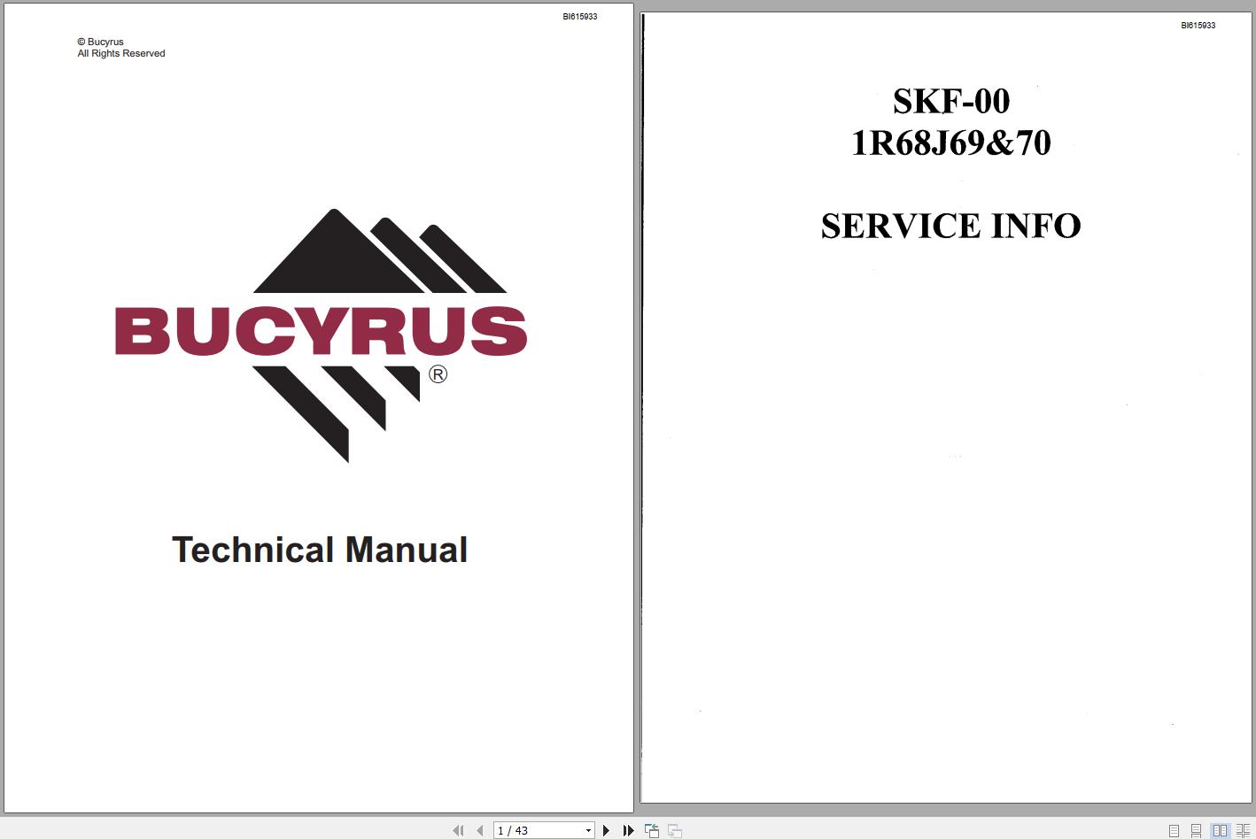 CAT Rotary Track Drills MD6240 SKF 00 1R68J69 1R68J70 Service Manual BI615933 1