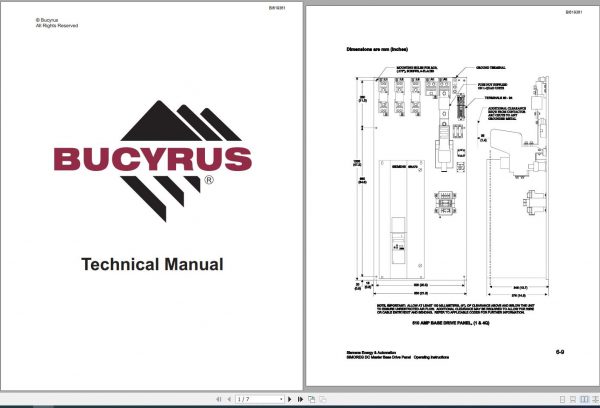 CAT Rotary Track Drills MD6640 141307 SIMOREG DC Master Base Drive Panel Service Manual BI619361 1