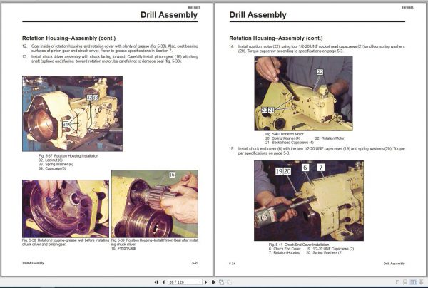 CAT Rotary Track Drills MD6640 HPR4519 5123 Hydraulic Rock Drill Service Manual BI615853 3