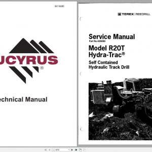 CAT Rotary Track Drills R20T Hydra Trac Self Contained Service Manual 426690 BI116085 1