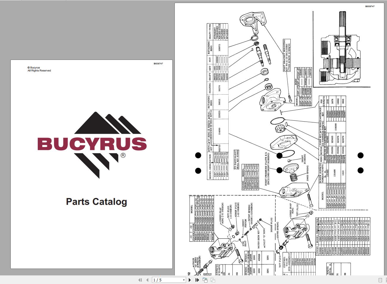 CAT Rotary Track Drills SCH3500A 1401121 WITH DENNISON PUMP SYSTEM VOLUME 2 Service Manual BI008747 1