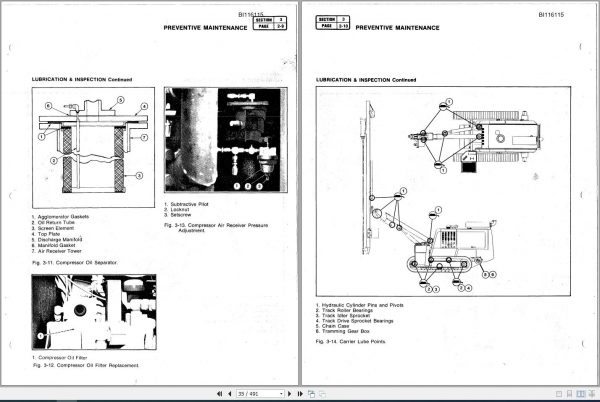 CAT Rotary Track Drills SCH3500A 9525 8335010 Service Manual BI116115 2