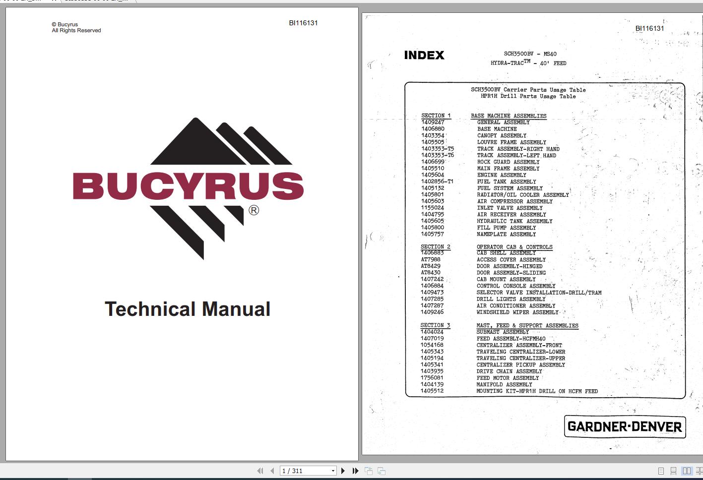 CAT Rotary Track Drills SCH3500BV MS40 Distributor Service Manual BI116131 1