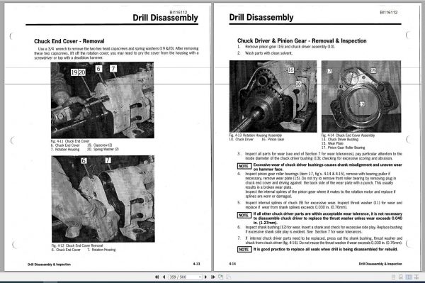 CAT Rotary Track Drills SD345 419395 Service Manual BI116112 3