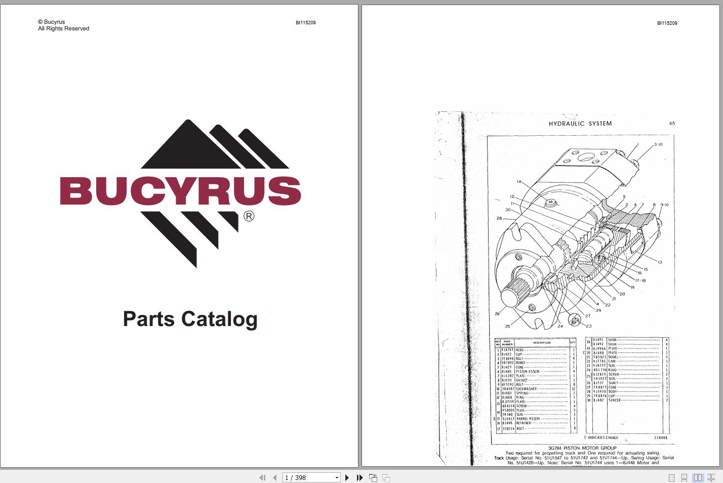 CAT Rotary Track Drills SK25 1060129 01 Service Manual BI115209 1978 1