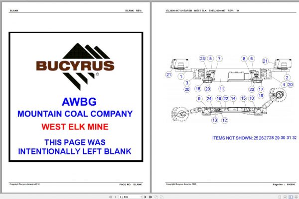 CAT Shearer EL2000 2000 017 Service Manual BI630141 2