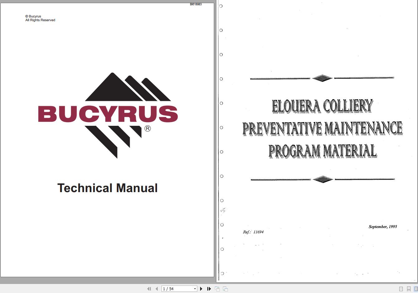 CAT Shearer Elouera Colliery Preventative Maintenance Program Material M00736 Service Manual BI618983 1