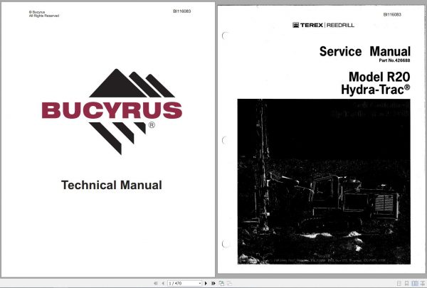 CAT Texrex Rotary Track Drills R20 250 Hydra Trac Self Contained 426688 Service Manual BI116083 1