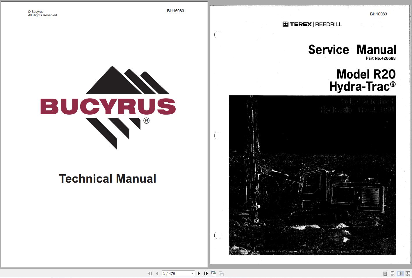 CAT Texrex Rotary Track Drills R20 250 Hydra Trac Self Contained 426688 Service Manual BI116083 1