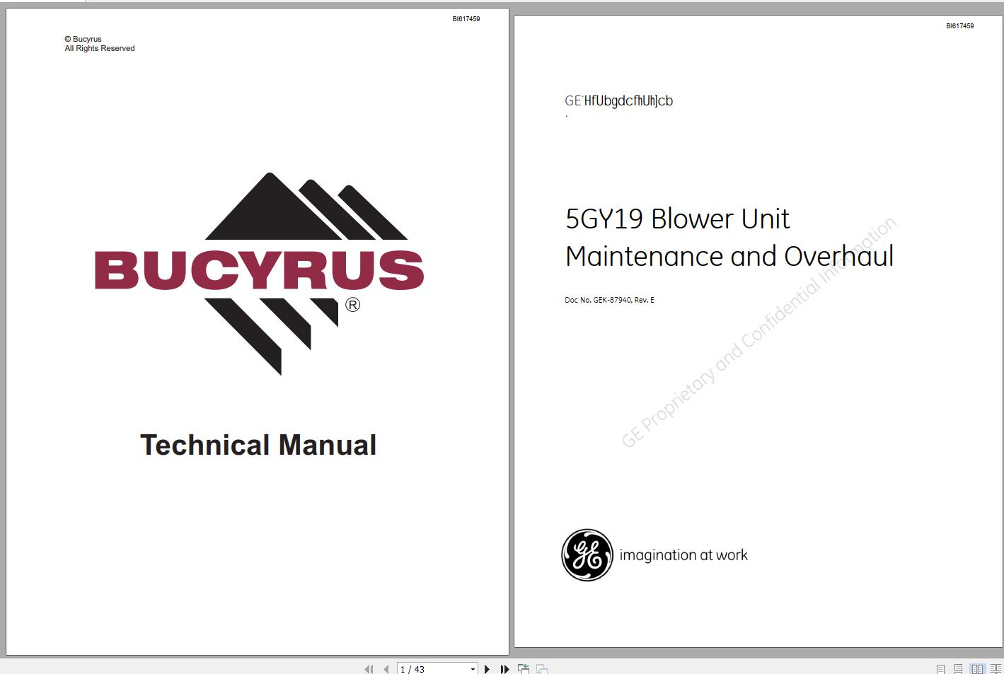 CAT Unit Rig Mining Truck MG106 MG110 MG164 5GY19 Blower Unit Service Manual BI617459 GEK 87940E 1