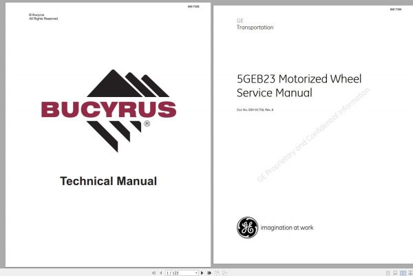 CAT Unit Rig Mining Truck MT3300 AC MM238 MM378 5GEB23 Motorized Wheel Service Manual BI617355 GEK 91706A 1