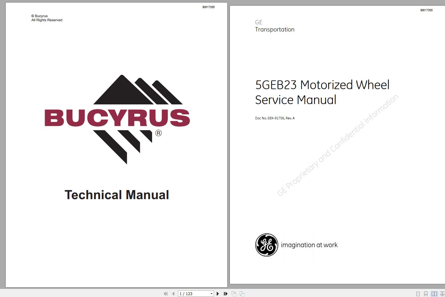 CAT Unit Rig Mining Truck MT3300 AC MM238 MM378 5GEB23 Motorized Wheel Service Manual BI617355 GEK 91706A 1