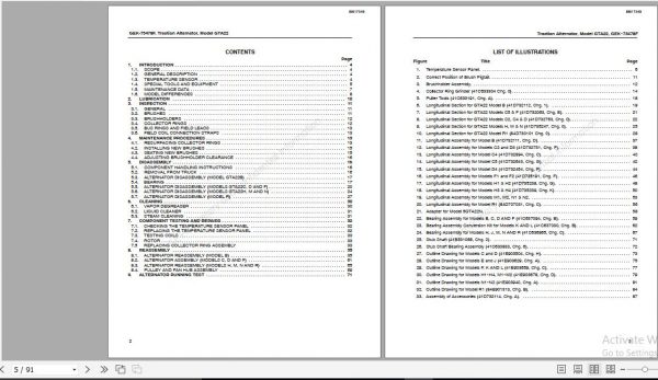 CAT Unit Rig Mining Truck MT3300 AC MM238 MM378 Traction Alternator GTA22 Service Manual BI617349 GEK 73478F 2