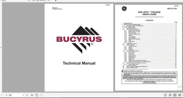 CAT Unit Rig Mining Truck MT3700 AC MJ180 MJ259 OHV wPTU Toolbox Users Guide GEK 91712A BI617380 1