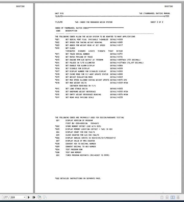 CAT Unit Rig Mining Truck MT3700 AC MT3600 MJ104 MJ111 Marandoo Weigh System Service Manual BI007290 2
