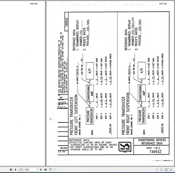 CAT Unit Rig Mining Truck MT3700 MJ073 MJ074 Eveleth Weigh System Service Manual BI007296 1992 2 1