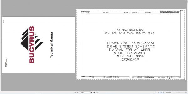CAT Unit Rig Mining Truck MT4400 AC MH717 MH715 Drive System for AC Wheel Model 17KG535C4 Schematic Diagram 1