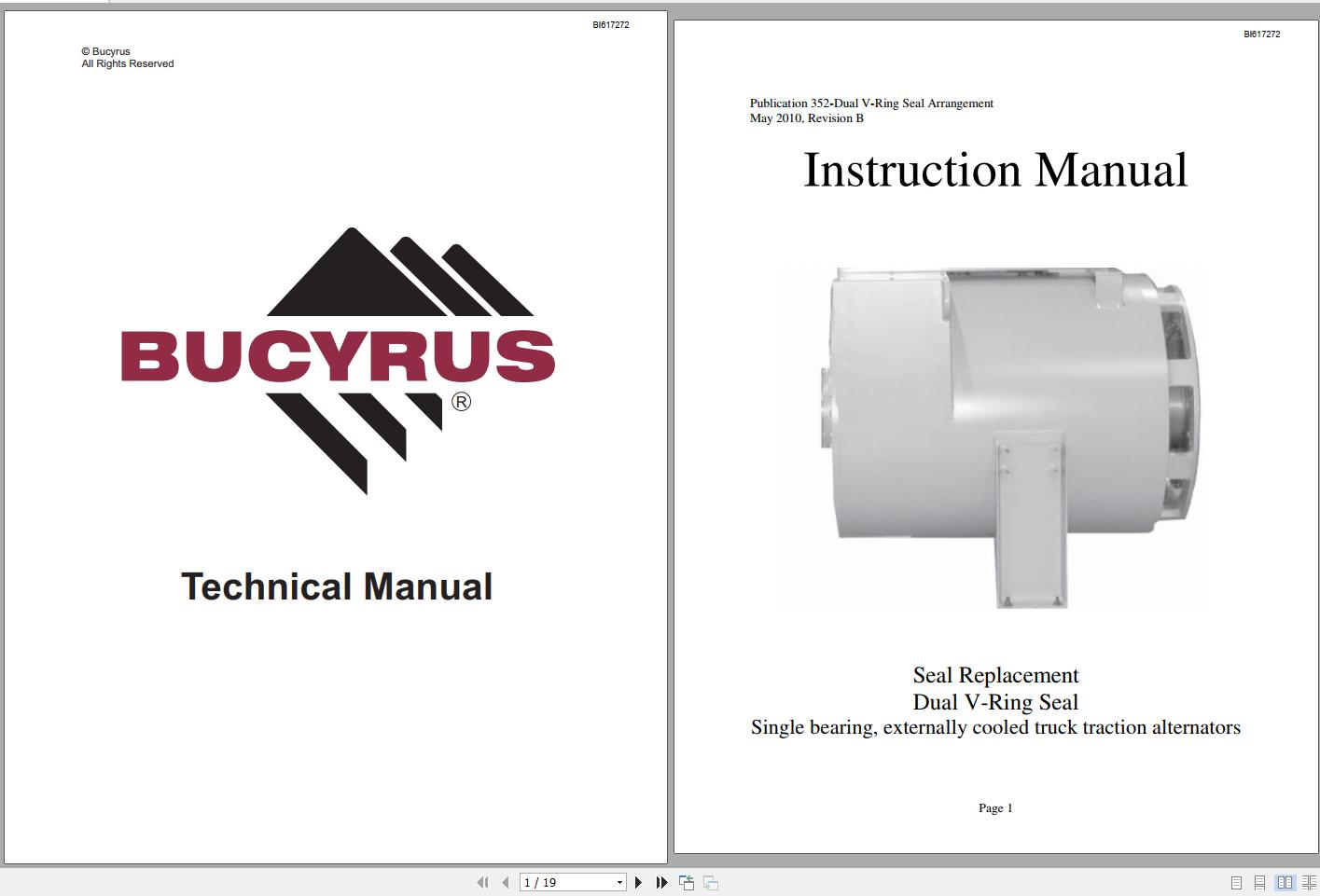 CAT Unit Rig Mining Truck Seal Replacement Dual V Ring Seal Instruction Manual BI617272 2010 1