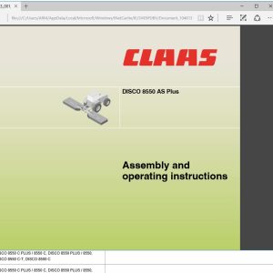 CLAAS WebTIC Offline EN 11.2021 Operator Manual Repair Manual Service Documentation EN DVD 7