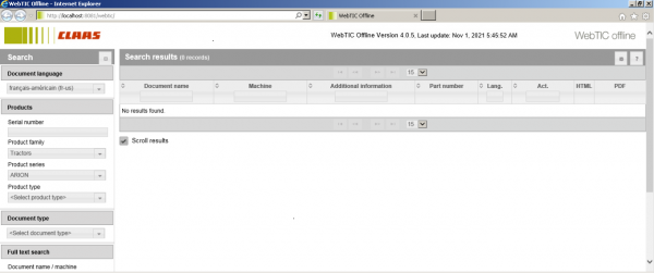CLAAS WebTIC Offline FR US 11.2021 Operator Manual Repair Manual Service Documentation DVD 1