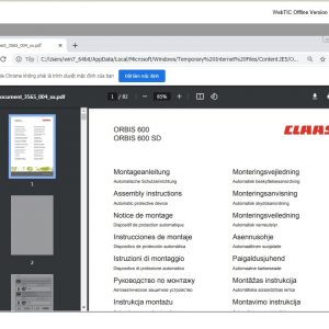 CLAAS WebTIC Offline PL Polski 11.2021 Operator Manual Repair Manual and Service Documentation DVD 3