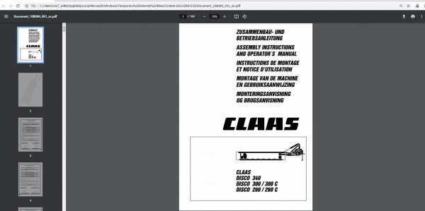 CLAAS WebTIC Offline UK Ukraina 11.2021 Operator Manual Repair Manual Service Documentation DVD 3